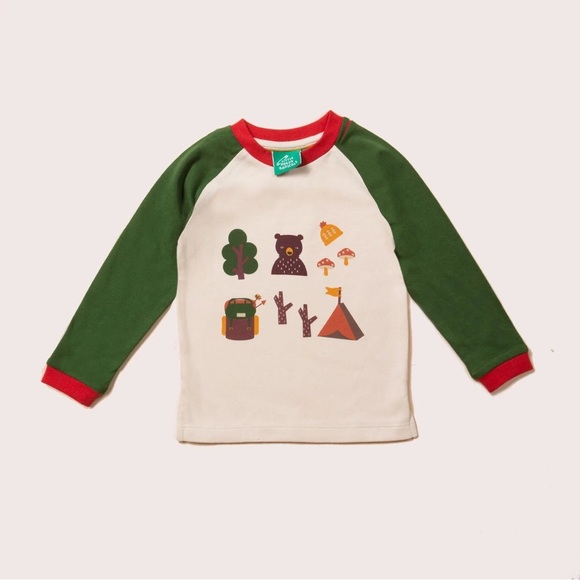 Little Green Radicals Other - Little Green Radicals Organic Cotton Adventure Raglan Long Sleeve Toddler